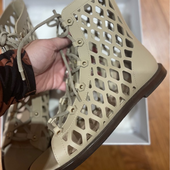 Dior Christian d-trap sandals corde nude color 39.5 laced gladiator - Picture 2 of 9